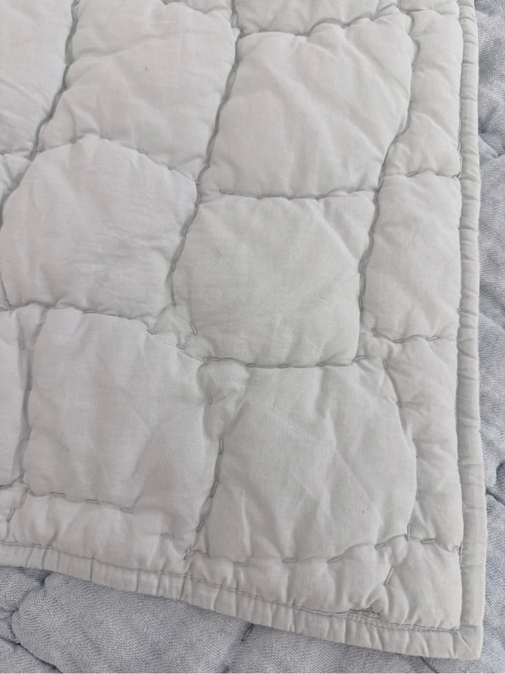 Pottery Barn Cloud Quilt Chambray Blue Queen Size